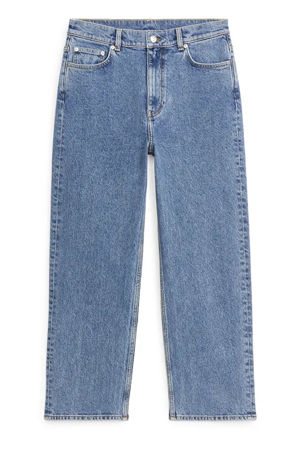 Straight Cropped Stretch Jeans from Arket