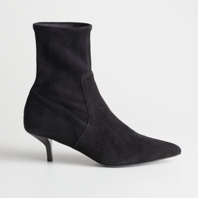 Suede Sock Kitten Heel Boot from & Other Stories