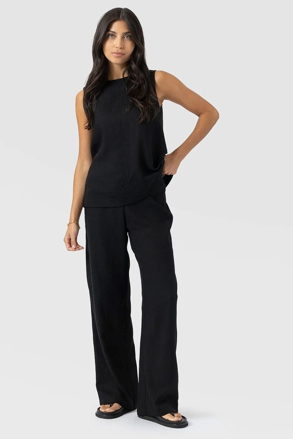 Corinne Wide Leg Linen Pants