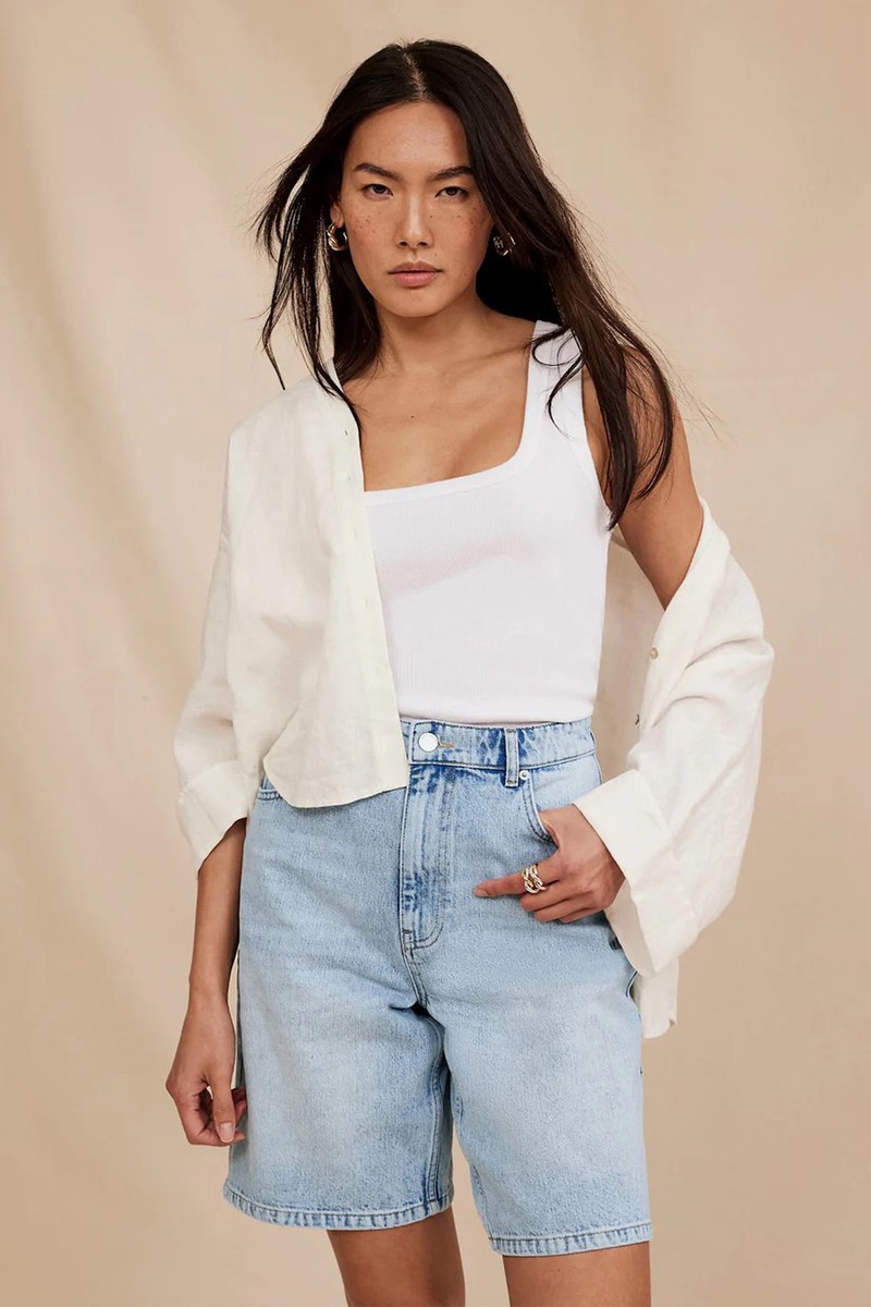 Long Denim Shorts from Mint Velvet