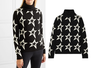 Star Dust Intarsia Merino Wool Turtleneck Sweater from Perfect Moment