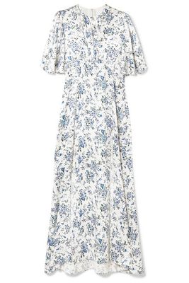 Floral Print Silk-Satin Maxi Dress from Les Reveries