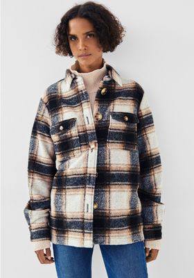 Amber Check Shirt Jacket from Second Female