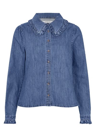 Frill Collar Denim Shirt from Monsoon