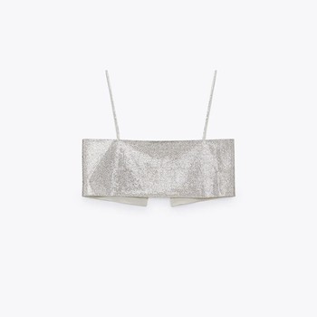 Shiny Crop Top, £29.99 | Zara