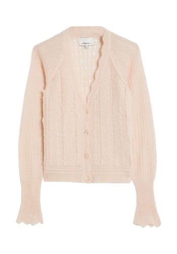 Scalloped Frayed Alpaca-Blend Cardigan from Phillip Lim