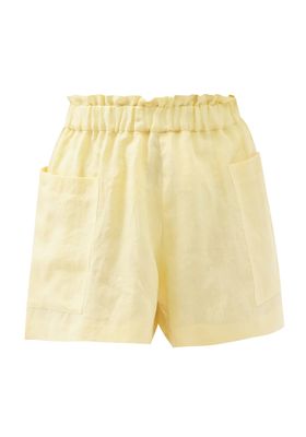 Emilia Organic-Linen Wide-Leg Shorts from Casa Raki