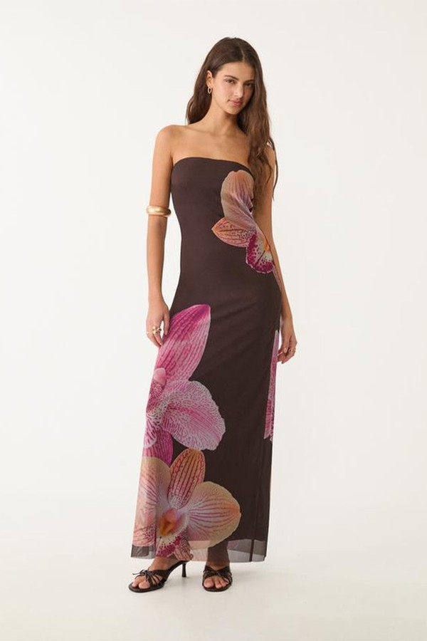 Off-The-Shoulder Floral Dress from Stradivarius