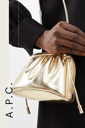 Ninon Small Metallic Faux-Leather Clutch from A.P.C.