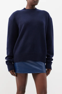 Rafaela Padded-Shoulder Wool-Blend Sweater  from The Frankie Shop