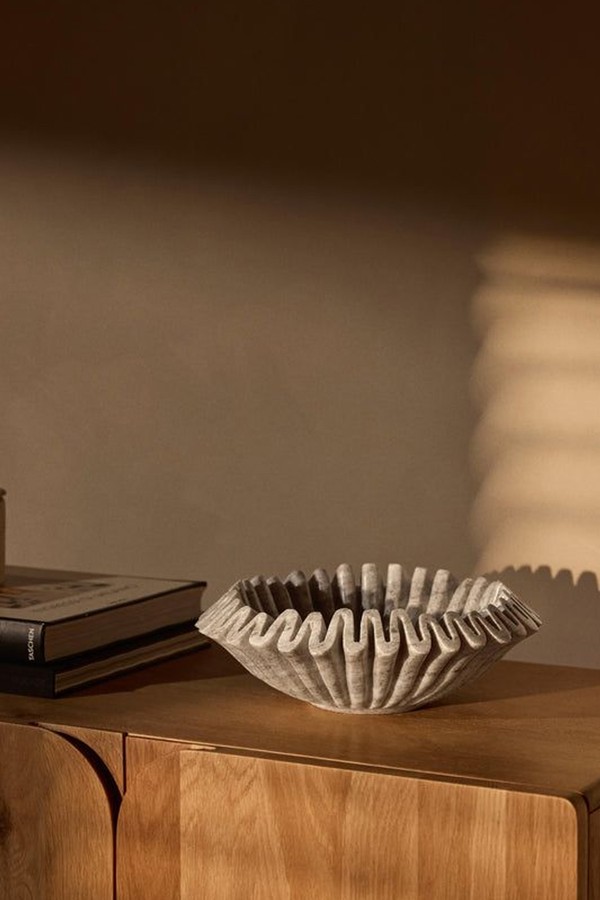 Handmade Marble Decorative Bowl Santorini