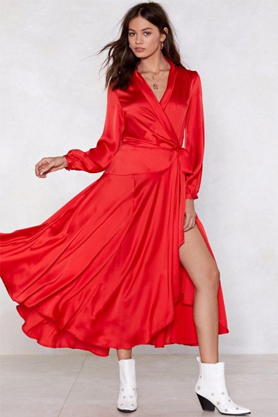 Make Your Entrance Satin Dress