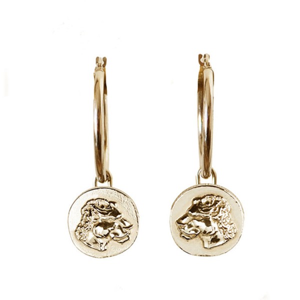 Small Hoop Lioness Earring from Mikaela Lyons