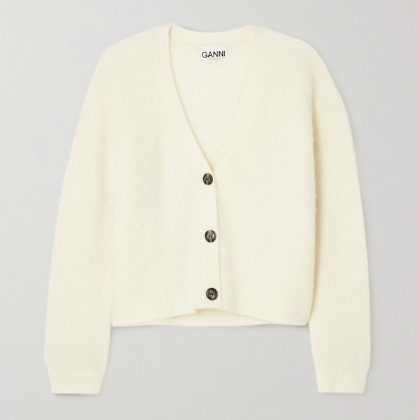 Ribbed-Knit Cardigan from Ganni