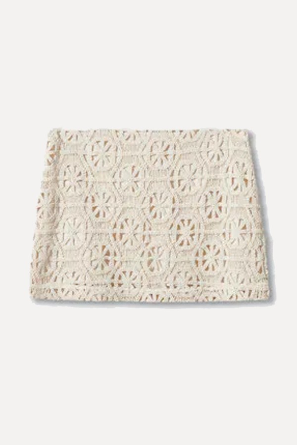 Crochet Mini Skirt from Mango