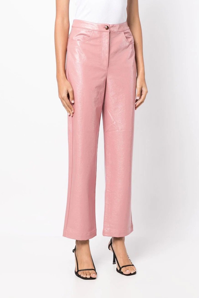 Jancie Straight-Leg Vinyl Trousers  from Kitri