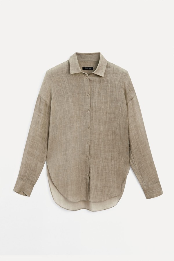 Flowing Maltinto Ramie Blend Shirt from Massimo Dutti