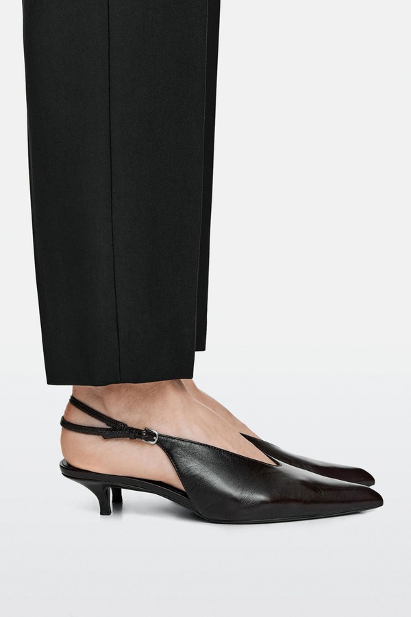 Leather High-Heel Mules from Massimo Dutti
