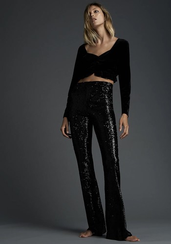 Sequinned Flared Leggings from Zara