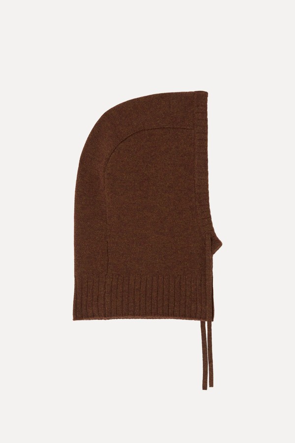 Wool Blend With Cashmere Knit Hood