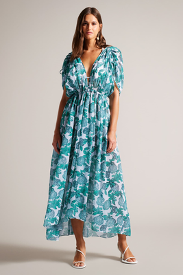 Luisah Floral Maxi Beach Cover Up