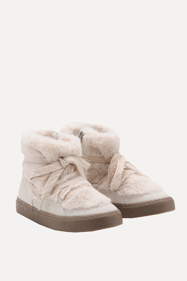 Ankle Boots With Leather Accents from Mango