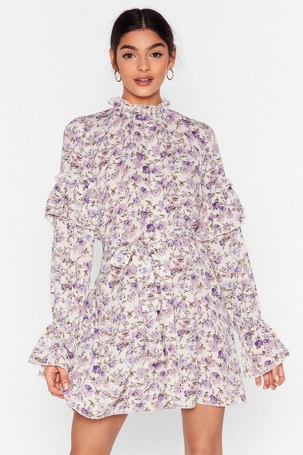 Plant One on Me Floral Mini Dress