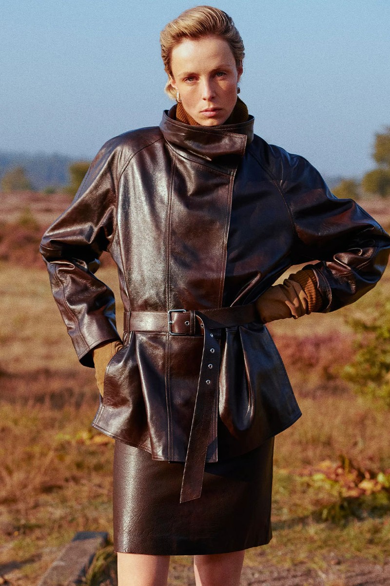Nappa Leather Jacket With Belt