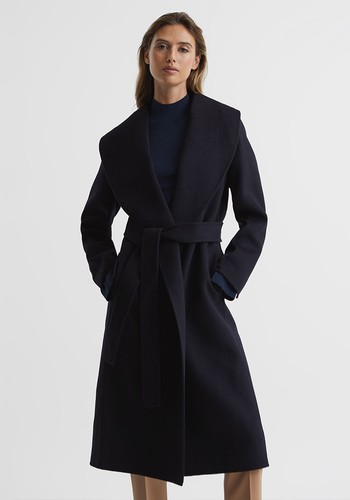 Freja Shawl Collar Blindseam Longline Coat