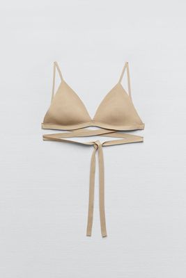 Knit Bralette With Knotted Waist from Zara