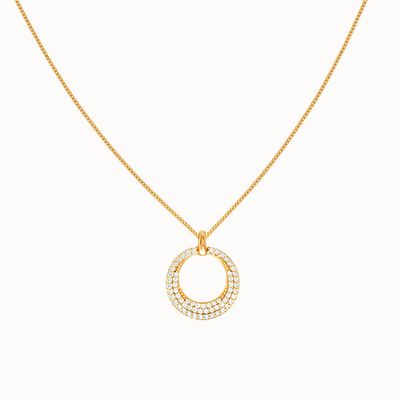 Glimmer Halo Necklace in Gold