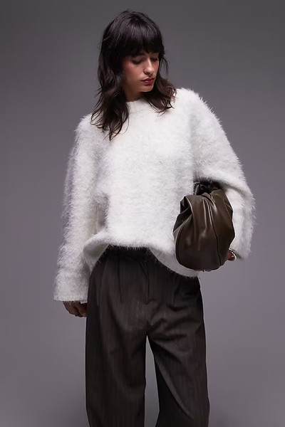 Knitted Ultra Fluffy Eyelash Oversized Jumper