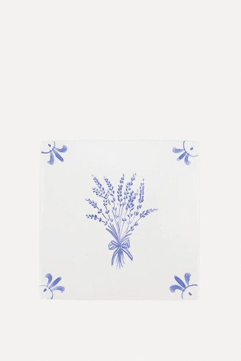 Bunch Of Lavender Delft Tile from Petra Palumbo