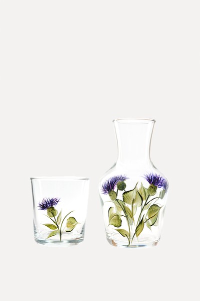 Plume Thistle Carafe & Tumbler from Petra Palumbo