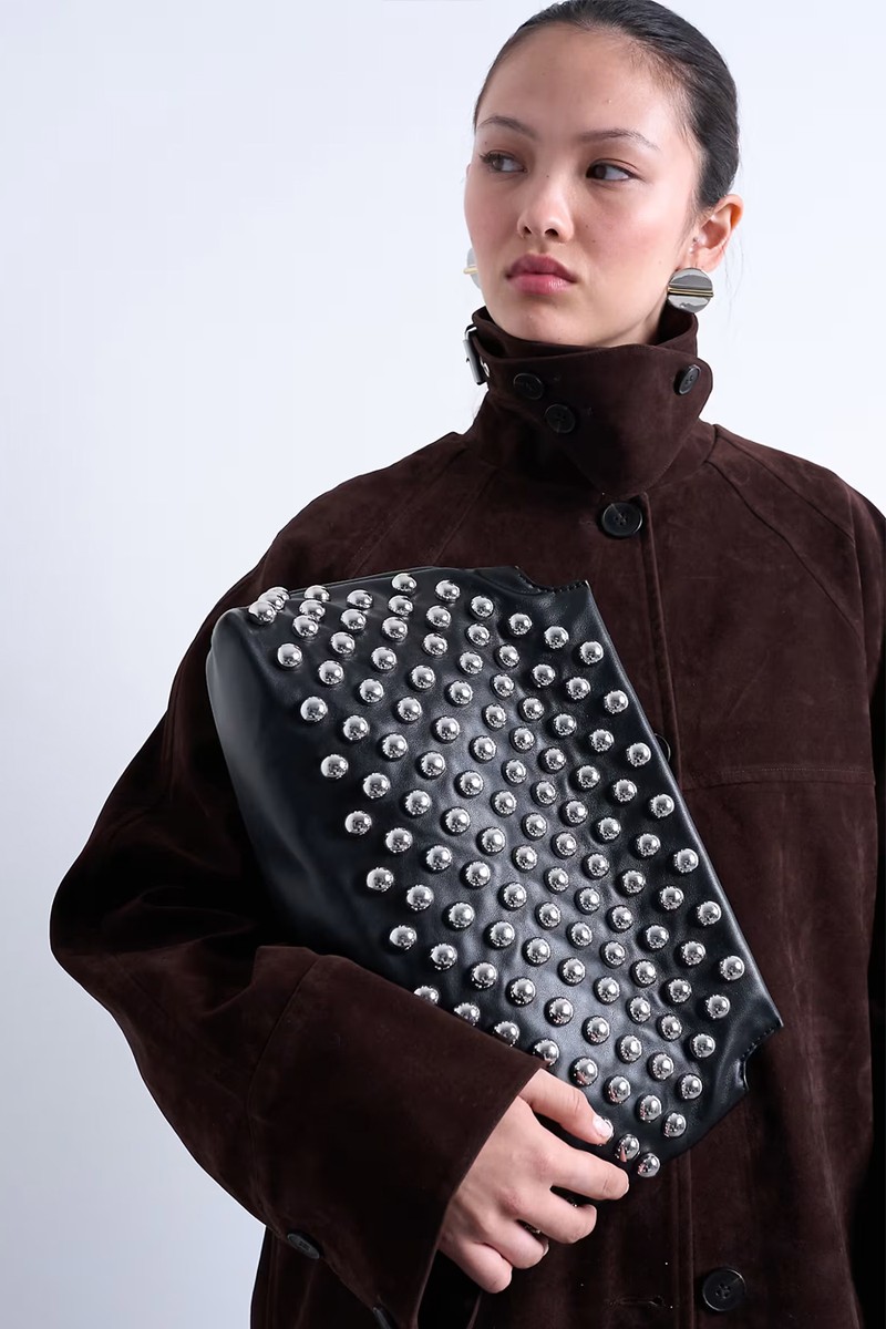 Gideon Studded Clutch Bag from Topshop