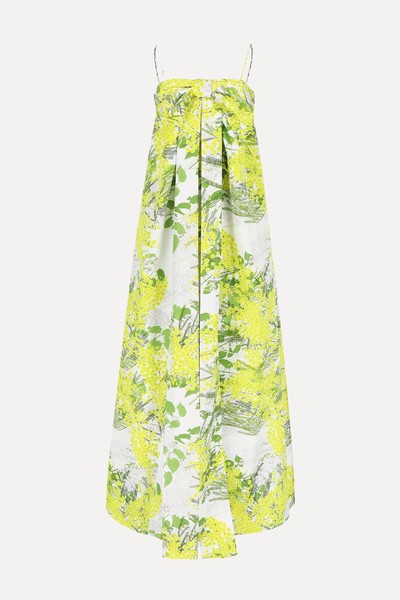 Estelle Floral-Print Taffeta Gown