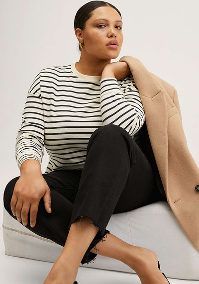 Long-Sleeve Stripe T-Shirt from Mango