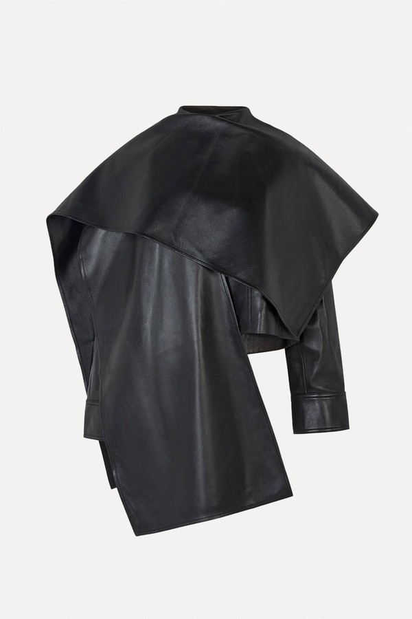 Naomi Leather Jacket With Scarf from Ducie London