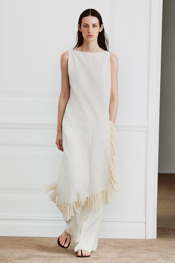 Linen Fringed Dress