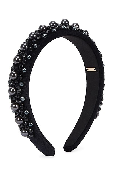 Annie Bead-Embellished Velvet Headband from BaubleBar