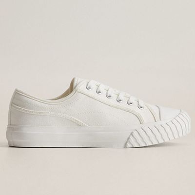 Lace Up Cotton Sneakers from Mango