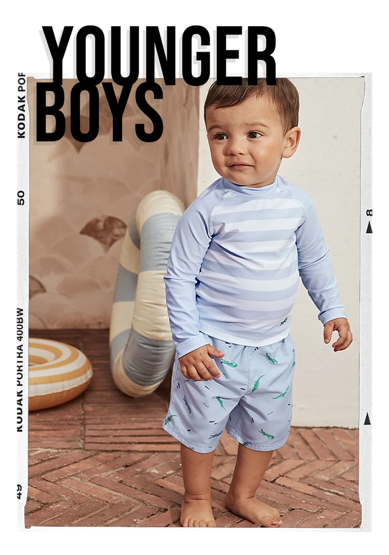 Recycled Polyester Crocodile Swim Shorts from The White Company