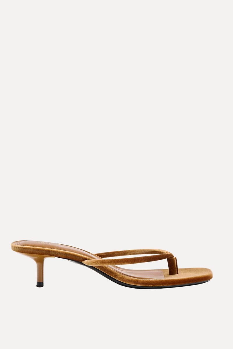 Velvet Effect Sandals from Zara