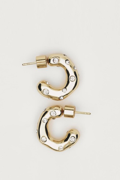 Rhinestone Hoop Earrings from Massimo Dutti