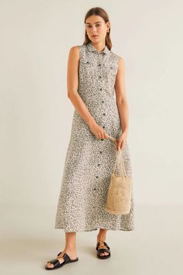Leopard Linen Dress