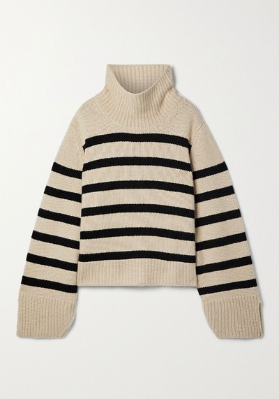 Marion Striped Cashmere Turtleneck Sweater from Khaite