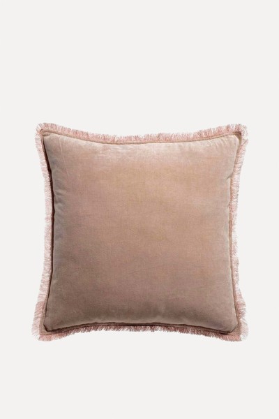 Velvet Cushion With Fringe from Idyll Home