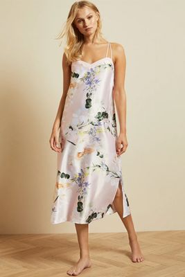 Elegant Strappy Midi Nightgown