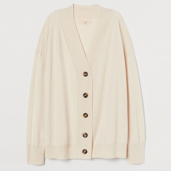 Fine-Knit Cashmere Cardigan from H&M