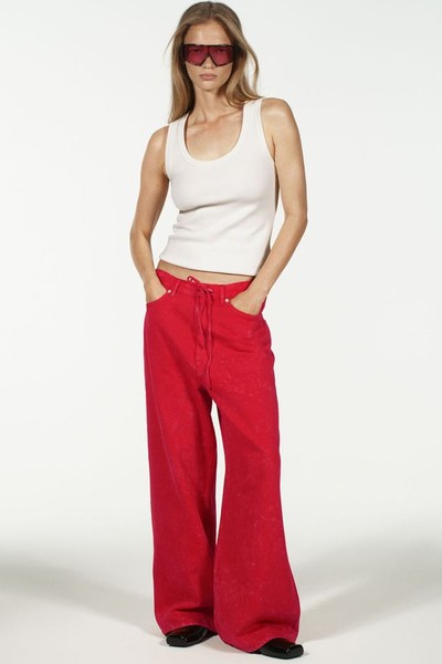 Extra Wide-Leg Drawstring Denim Trousers from COS